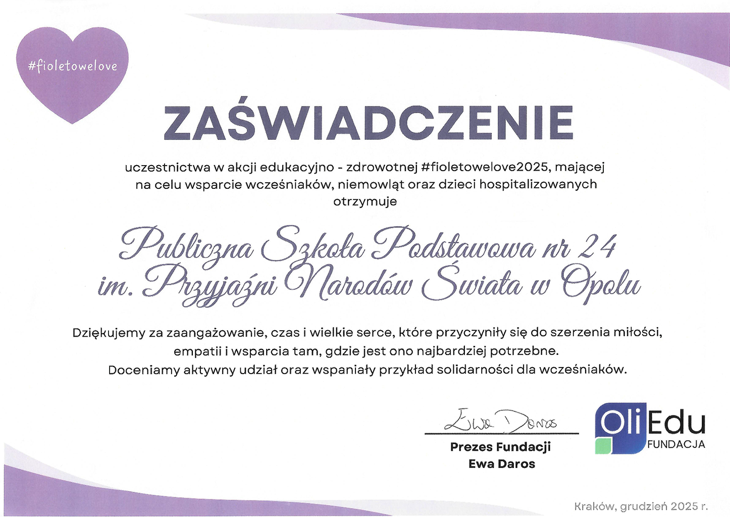 Zaświadczenie